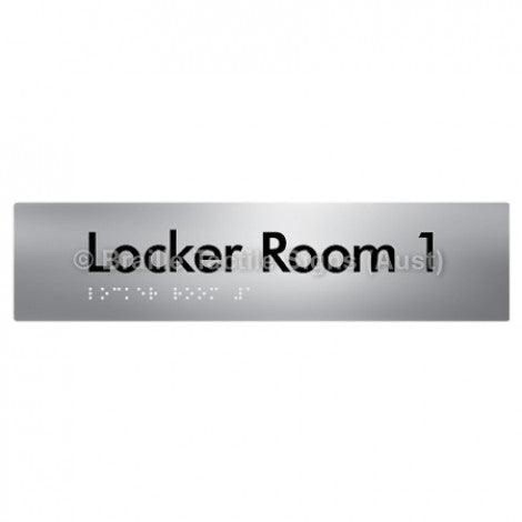 Braille Sign Locker Room 1 - Braille Tactile Signs Aust. - BTS127-01-aliS - Custom Signs - Fast Shipping - High Quality - Australian Made &amp; Owned