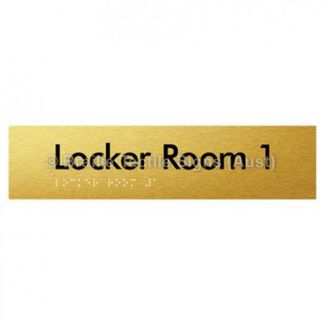 Braille Sign Locker Room 1 - Braille Tactile Signs Aust. - BTS127-01-aliG - Custom Signs - Fast Shipping - High Quality - Australian Made &amp; Owned