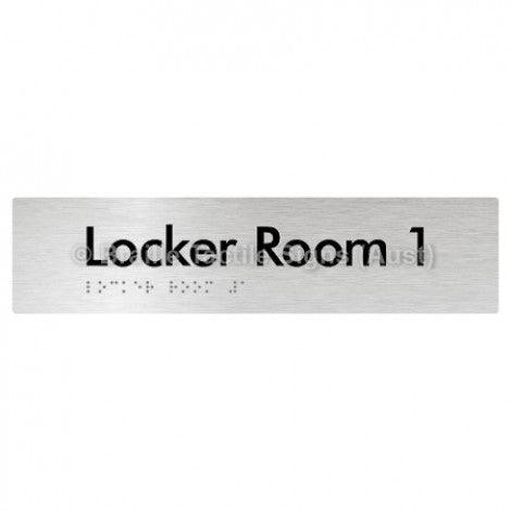 Braille Sign Locker Room 1 - Braille Tactile Signs Aust. - BTS127-01-aliB - Custom Signs - Fast Shipping - High Quality - Australian Made &amp; Owned