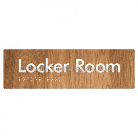 Braille Sign Locker Room - Braille Tactile Signs Aust. - BTS127-wdg - Custom Signs - Fast Shipping - High Quality - Australian Made &amp; Owned