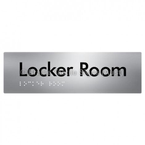 Braille Sign Locker Room - Braille Tactile Signs Aust. - BTS127-aliS - Custom Signs - Fast Shipping - High Quality - Australian Made &amp; Owned