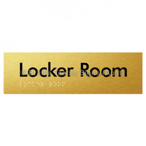 Braille Sign Locker Room - Braille Tactile Signs Aust. - BTS127-aliG - Custom Signs - Fast Shipping - High Quality - Australian Made &amp; Owned