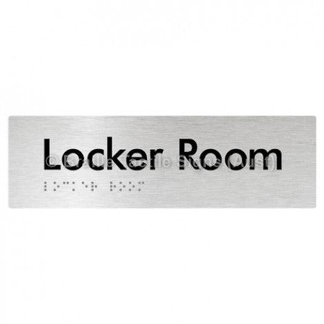 Braille Sign Locker Room - Braille Tactile Signs Aust. - BTS127-aliB - Custom Signs - Fast Shipping - High Quality - Australian Made &amp; Owned