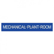 Braille Sign MECHANICAL PLANT ROOM - Braille Tactile Signs Aust. - BTS135-blu - Custom Signs - Fast Shipping - High Quality - Australian Made &amp; Owned