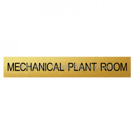 Braille Sign MECHANICAL PLANT ROOM - Braille Tactile Signs Aust. - BTS135-aliG - Custom Signs - Fast Shipping - High Quality - Australian Made &amp; Owned
