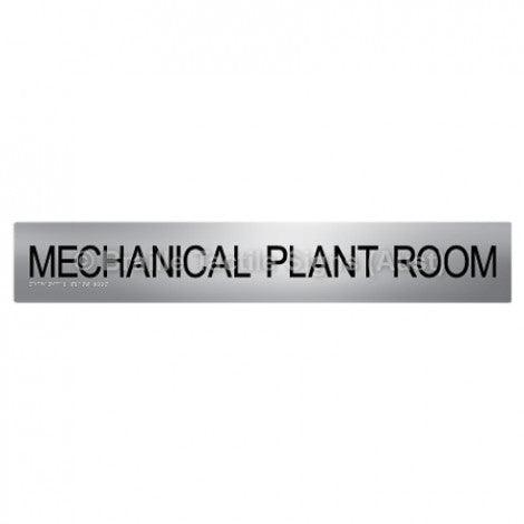 Braille Sign MECHANICAL PLANT ROOM - Braille Tactile Signs Aust. - BTS135-aliS - Custom Signs - Fast Shipping - High Quality - Australian Made &amp; Owned