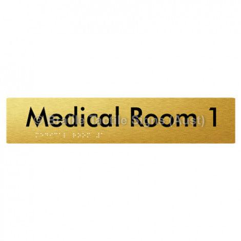 Braille Sign Medical Room 1 - Braille Tactile Signs Aust. - BTS255-01-aliG - Custom Signs - Fast Shipping - High Quality - Australian Made &amp; Owned