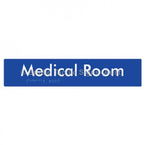 Braille Sign Medical Room - Braille Tactile Signs Aust. - BTS255-blu - Custom Signs - Fast Shipping - High Quality - Australian Made &amp; Owned