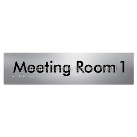 Braille Sign Meeting Room 1 - Braille Tactile Signs Aust. - BTS120-01-aliS - Custom Signs - Fast Shipping - High Quality - Australian Made &amp; Owned