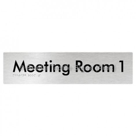 Braille Sign Meeting Room 1 - Braille Tactile Signs Aust. - BTS120-01-aliB - Custom Signs - Fast Shipping - High Quality - Australian Made &amp; Owned