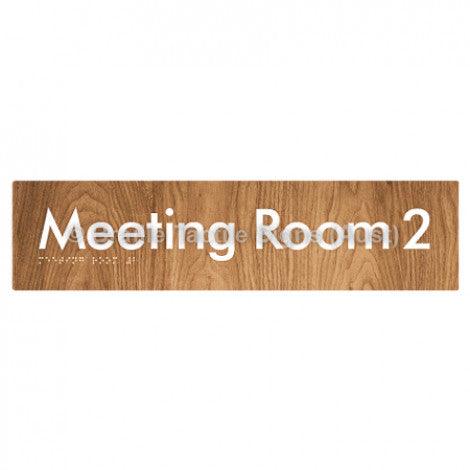 Braille Sign Meeting Room 2 - Braille Tactile Signs Aust. - BTS120-02-wdg - Custom Signs - Fast Shipping - High Quality - Australian Made &amp; Owned