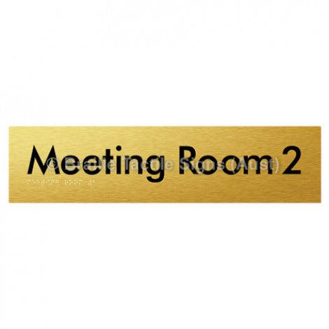 Braille Sign Meeting Room 2 - Braille Tactile Signs Aust. - BTS120-02-aliG - Custom Signs - Fast Shipping - High Quality - Australian Made &amp; Owned