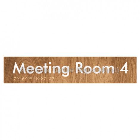 Braille Sign Meeting Room 4 - Braille Tactile Signs Aust. - BTS249-04-wdg - Custom Signs - Fast Shipping - High Quality - Australian Made &amp; Owned