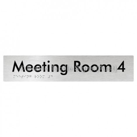 Braille Sign Meeting Room 4 - Braille Tactile Signs Aust. - BTS249-04-aliB - Custom Signs - Fast Shipping - High Quality - Australian Made &amp; Owned