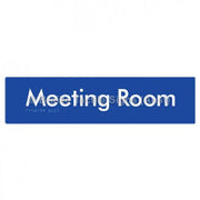 Braille Sign Meeting Room - Braille Tactile Signs Aust. - BTS120-blu - Custom Signs - Fast Shipping - High Quality - Australian Made &amp; Owned