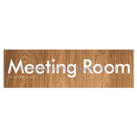 Braille Sign Meeting Room - Braille Tactile Signs Aust. - BTS120-wdg - Custom Signs - Fast Shipping - High Quality - Australian Made &amp; Owned