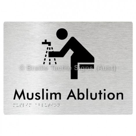 Braille Sign Muslim Ablution - Braille Tactile Signs Aust. - BTS316-aliB - Custom Signs - Fast Shipping - High Quality - Australian Made &amp; Owned