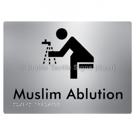 Braille Sign Muslim Ablution - Braille Tactile Signs Aust. - BTS316-aliS - Custom Signs - Fast Shipping - High Quality - Australian Made &amp; Owned