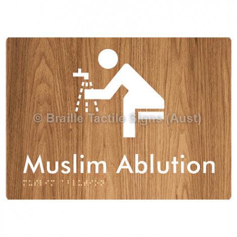 Braille Sign Muslim Ablution - Braille Tactile Signs Aust. - BTS316-wdg - Custom Signs - Fast Shipping - High Quality - Australian Made &amp; Owned