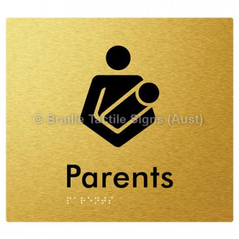 Braille Sign Parents - Braille Tactile Signs Aust. - BTS154-aliG - Custom Signs - Fast Shipping - High Quality - Australian Made &amp; Owned