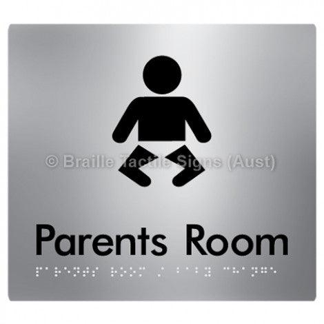 Braille Sign Parents Room/Baby Change - Braille Tactile Signs Aust. - BTS71-aliS - Custom Signs - Fast Shipping - High Quality - Australian Made &amp; Owned