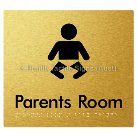 Braille Sign Parents Room/Baby Change - Braille Tactile Signs Aust. - BTS71-aliG - Custom Signs - Fast Shipping - High Quality - Australian Made &amp; Owned