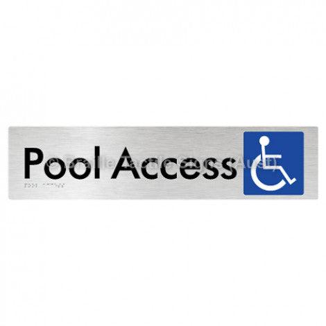 Braille Sign Pool Access - Braille Tactile Signs Aust. - BTS170-aliB - Custom Signs - Fast Shipping - High Quality - Australian Made &amp; Owned