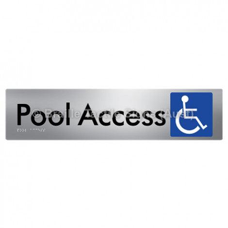 Braille Sign Pool Access - Braille Tactile Signs Aust. - BTS170-aliS - Custom Signs - Fast Shipping - High Quality - Australian Made &amp; Owned