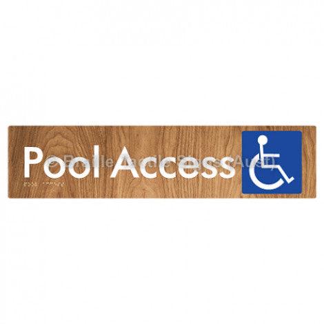 Braille Sign Pool Access - Braille Tactile Signs Aust. - BTS170-wdg - Custom Signs - Fast Shipping - High Quality - Australian Made &amp; Owned