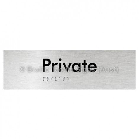 Braille Sign Private - Braille Tactile Signs Aust. - BTS22-aliB - Custom Signs - Fast Shipping - High Quality - Australian Made &amp; Owned