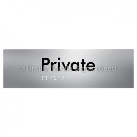 Braille Sign Private - Braille Tactile Signs Aust. - BTS22-aliS - Custom Signs - Fast Shipping - High Quality - Australian Made &amp; Owned