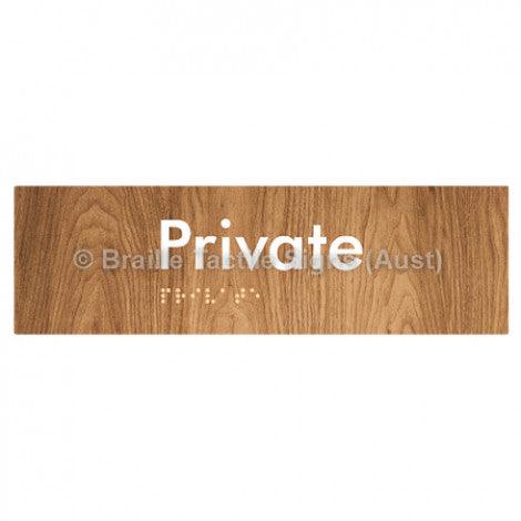 Braille Sign Private - Braille Tactile Signs Aust. - BTS22-wdg - Custom Signs - Fast Shipping - High Quality - Australian Made &amp; Owned