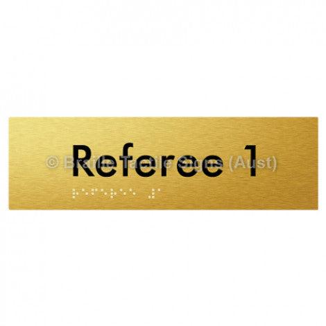 Braille Sign Referee 1 - Braille Tactile Signs Aust. - BTS156-01-aliG - Custom Signs - Fast Shipping - High Quality - Australian Made &amp; Owned