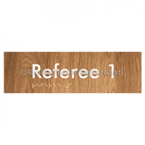 Braille Sign Referee 1 - Braille Tactile Signs Aust. - BTS156-01-wdg - Custom Signs - Fast Shipping - High Quality - Australian Made &amp; Owned