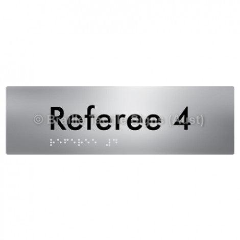 Braille Sign Referee 4 - Braille Tactile Signs Aust. - BTS156-04-aliS - Custom Signs - Fast Shipping - High Quality - Australian Made &amp; Owned