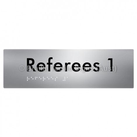 Braille Sign Referees 1 - Braille Tactile Signs Aust. - BTS185-01-aliS - Custom Signs - Fast Shipping - High Quality - Australian Made &amp; Owned