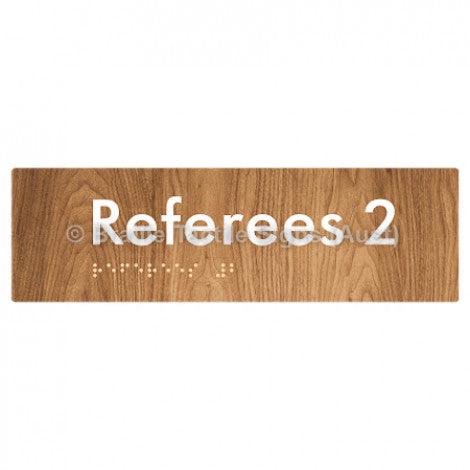 Braille Sign Referees 2 - Braille Tactile Signs Aust. - BTS185-02-wdg - Custom Signs - Fast Shipping - High Quality - Australian Made &amp; Owned