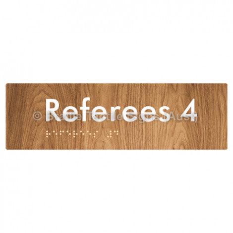 Braille Sign Referees 4 - Braille Tactile Signs Aust. - BTS185-04-wdg - Custom Signs - Fast Shipping - High Quality - Australian Made &amp; Owned