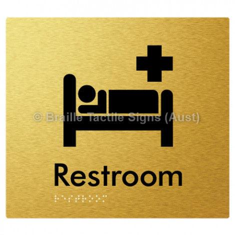 Braille Sign Restroom - Braille Tactile Signs Aust. - BTS116-aliG - Custom Signs - Fast Shipping - High Quality - Australian Made &amp; Owned