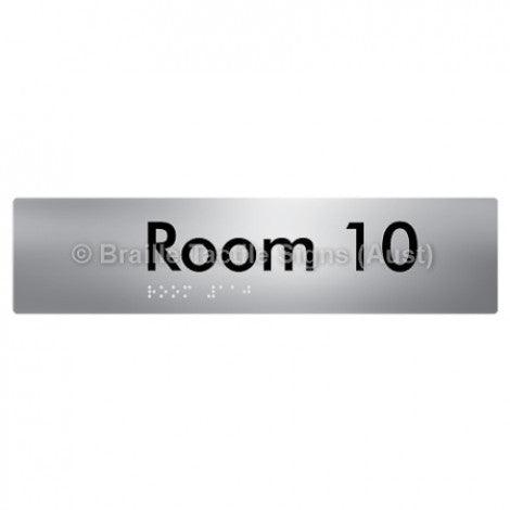 Braille Sign Room 10 - Braille Tactile Signs Aust. - BTS248-10-aliS - Custom Signs - Fast Shipping - High Quality - Australian Made &amp; Owned