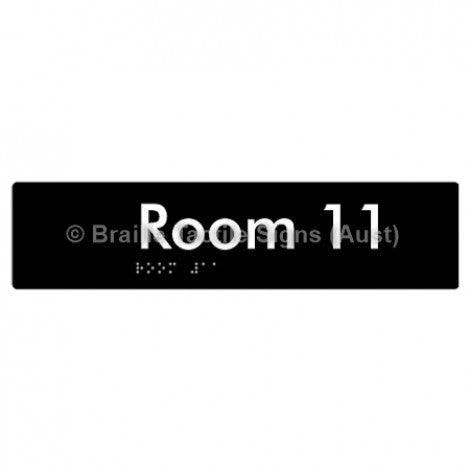 Braille Sign Room 11 - Braille Tactile Signs Aust. - BTS248-11-blu - Custom Signs - Fast Shipping - High Quality - Australian Made &amp; Owned