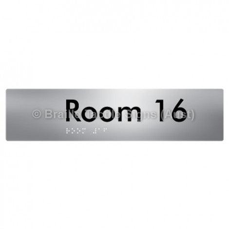 Braille Sign Room 16 - Braille Tactile Signs Aust. - BTS248-16-aliS - Custom Signs - Fast Shipping - High Quality - Australian Made &amp; Owned