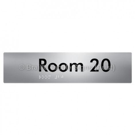 Braille Sign Room 20 - Braille Tactile Signs Aust. - BTS248-20-aliS - Custom Signs - Fast Shipping - High Quality - Australian Made &amp; Owned