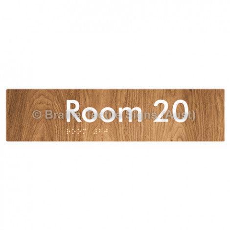 Braille Sign Room 20 - Braille Tactile Signs Aust. - BTS248-20-wdg - Custom Signs - Fast Shipping - High Quality - Australian Made &amp; Owned