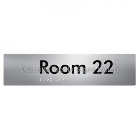 Braille Sign Room 22 - Braille Tactile Signs Aust. - BTS248-22-aliS - Custom Signs - Fast Shipping - High Quality - Australian Made &amp; Owned