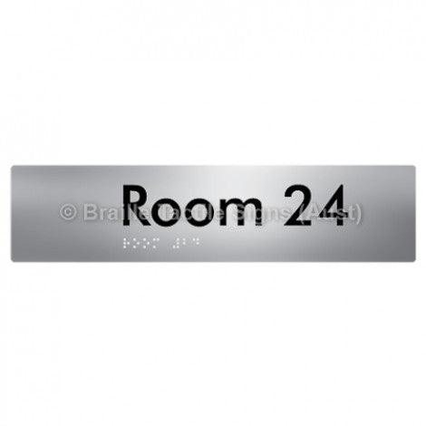 Braille Sign Room 24 - Braille Tactile Signs Aust. - BTS248-24-aliS - Custom Signs - Fast Shipping - High Quality - Australian Made &amp; Owned