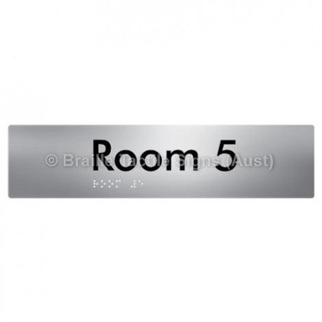 Braille Sign Room 5 - Braille Tactile Signs Aust. - BTS248-05-aliS - Custom Signs - Fast Shipping - High Quality - Australian Made &amp; Owned