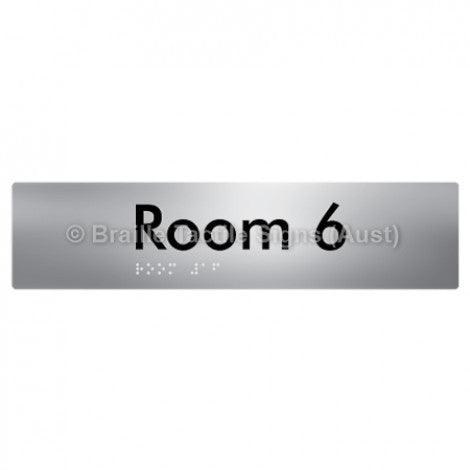 Braille Sign Room 6 - Braille Tactile Signs Aust. - BTS248-06-aliS - Custom Signs - Fast Shipping - High Quality - Australian Made &amp; Owned