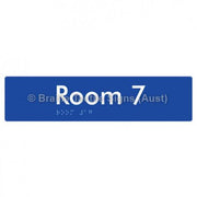 Braille Sign Room 7 - Braille Tactile Signs Aust. - BTS248-07-blu - Custom Signs - Fast Shipping - High Quality - Australian Made &amp; Owned