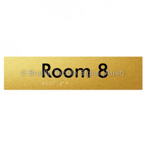Braille Sign Room 8 - Braille Tactile Signs Aust. - BTS248-08-aliG - Custom Signs - Fast Shipping - High Quality - Australian Made &amp; Owned